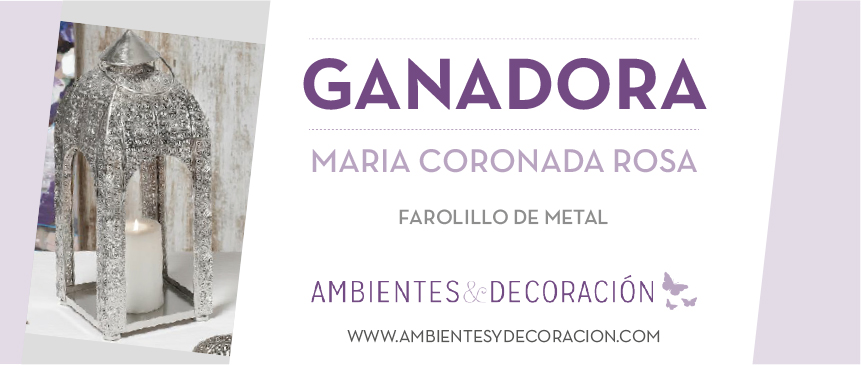 Ganadora Sorteo Ambientes&Decoracion