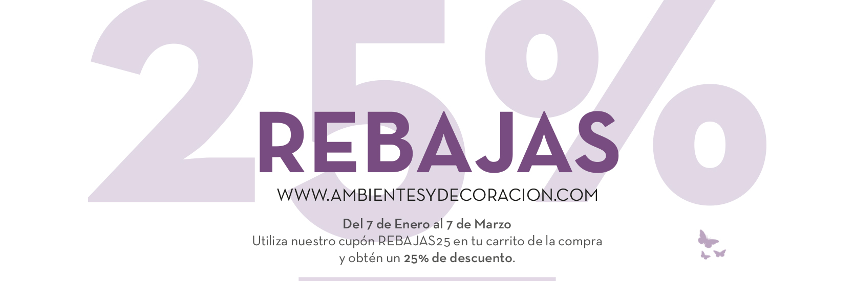 rebajas 25% ambientesydecoracion.com